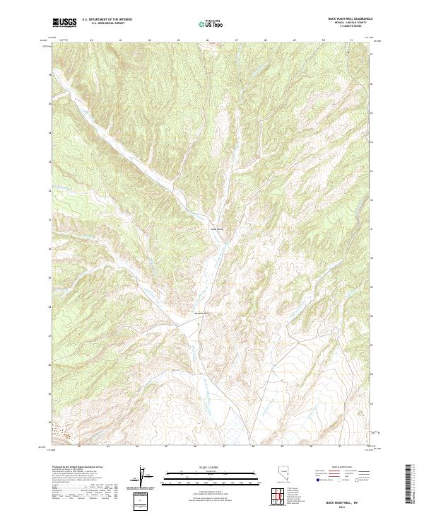 Buck Wash Well, NV — USGS 7.5-minute topo (2021)