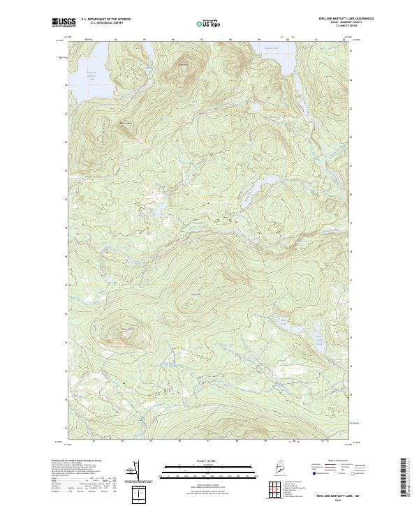 King And Bartlett Lake, ME — USGS 7.5-minute topo (2024)