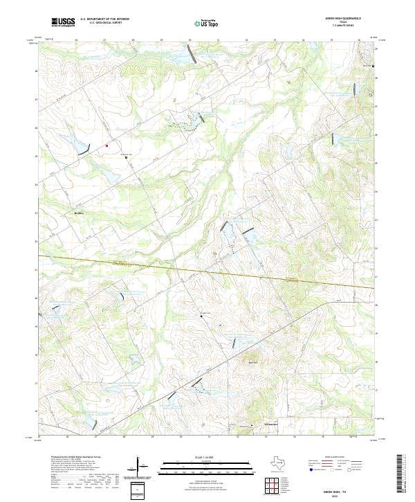 Union High, TX — USGS 7.5-minute topo (2022)