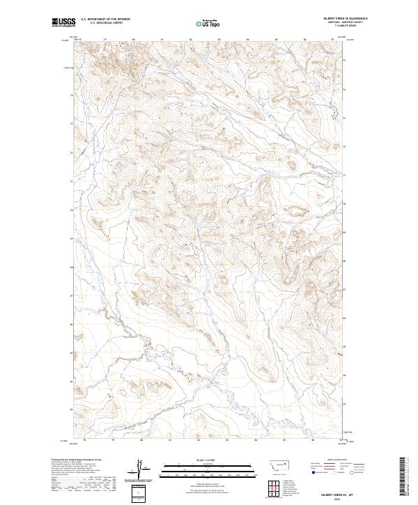 Gilbert Creek SE, MT — USGS 7.5-minute topo (2024)