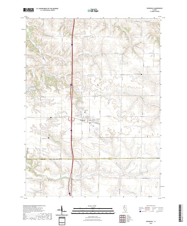 Woodhull, IL — USGS 7.5-minute topo (2024)