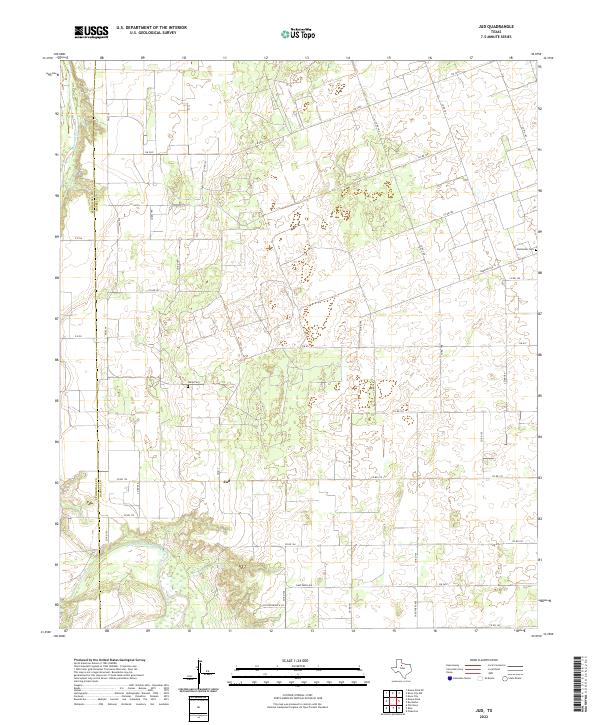 Jud, TX — USGS 7.5-minute topo (2022)
