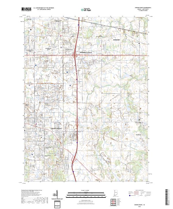 Crown Point, IN — USGS 7.5-minute topo (2022)
