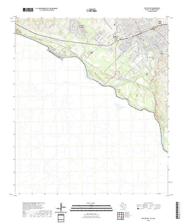Del Rio SW, TX,COA, US — USGS 7.5-minute topo (2022)