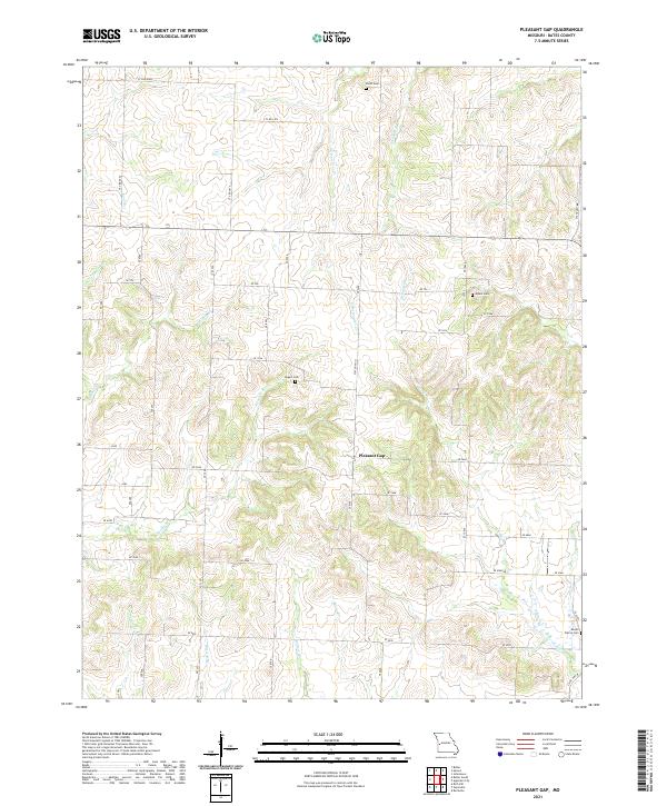 Pleasant Gap, MO — USGS 7.5-minute topo (2021)