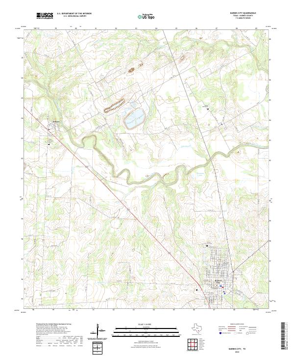 Karnes City, TX — USGS 7.5-minute topo (2022)