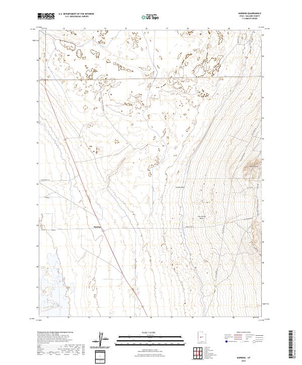 Harding, UT — USGS 7.5-minute topo (2023)