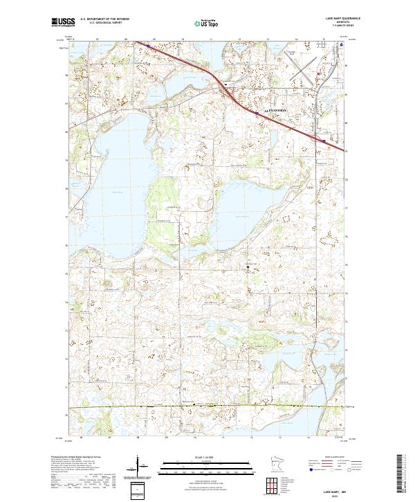 Lake Mary, MN — USGS 7.5-minute topo (2022)