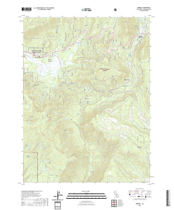 Mineral, CA — USGS 7.5-minute topo (2022)