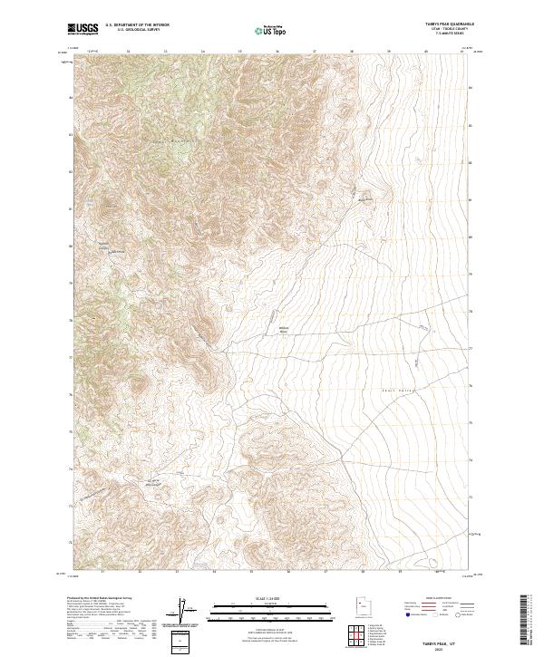 Tabbys Peak, UT — USGS 7.5-minute topo (2023)