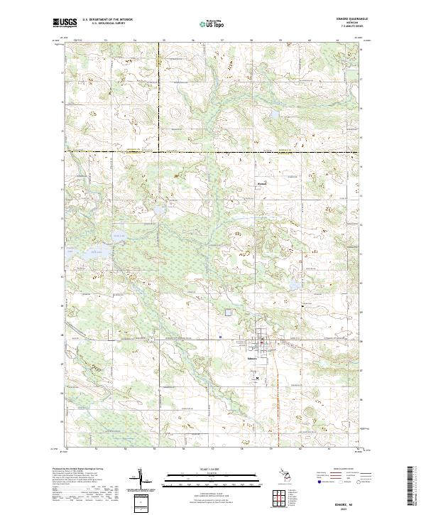 Edmore, MI — USGS 7.5-minute topo (2023)