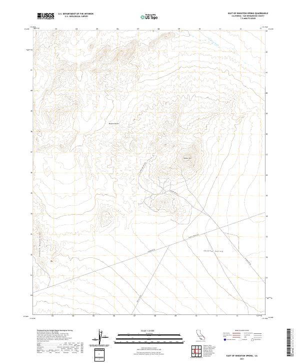 East of Kingston Spring, CA — USGS 7.5-minute topo (2021)