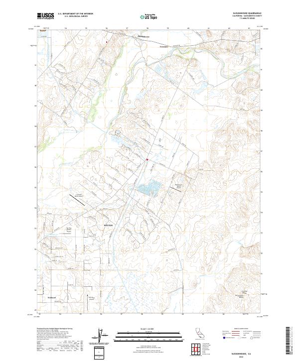 Sloughhouse, CA — USGS 7.5-minute topo (2022)