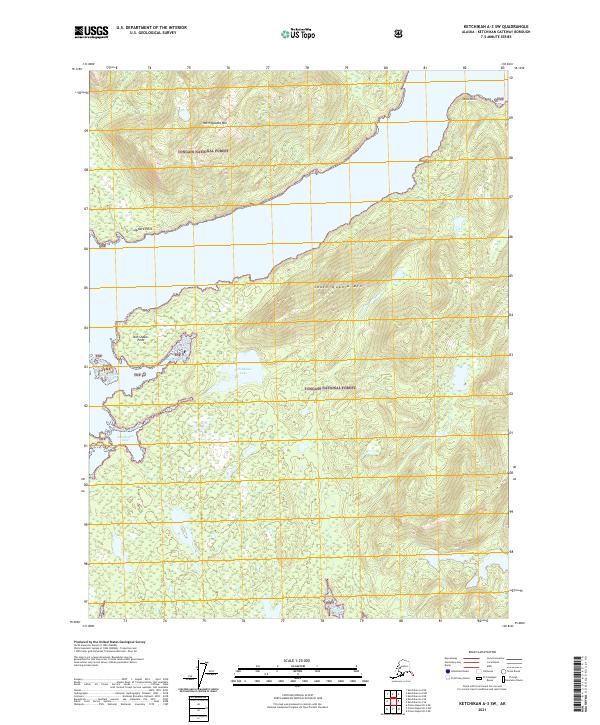 Ketchikan A-3 SW, AK — USGS 7.5-minute topo (2021)