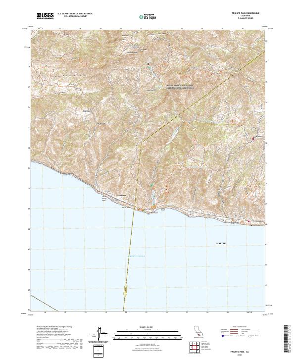 Triunfo Pass, CA — USGS 7.5-minute topo (2022)