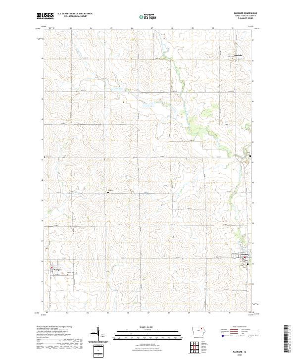Maynard, IA — USGS 7.5-minute topo (2022)