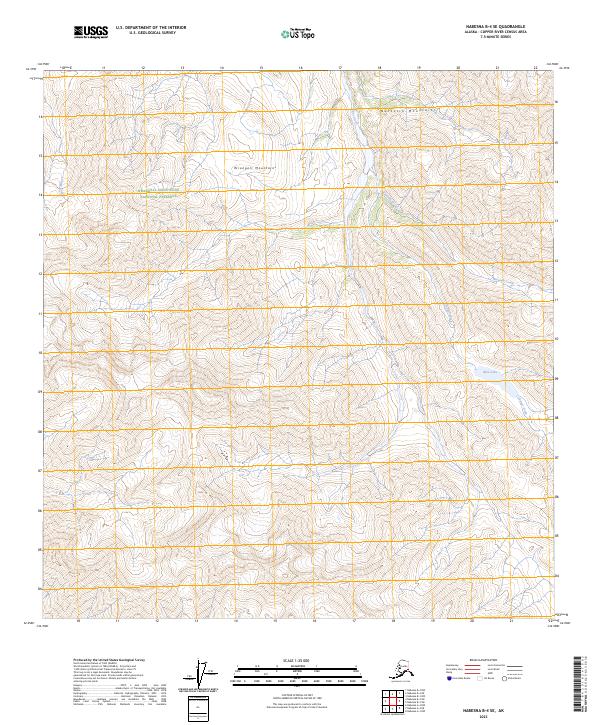 Nabesna B-4 SE, AK — USGS 7.5-minute topo (2023)