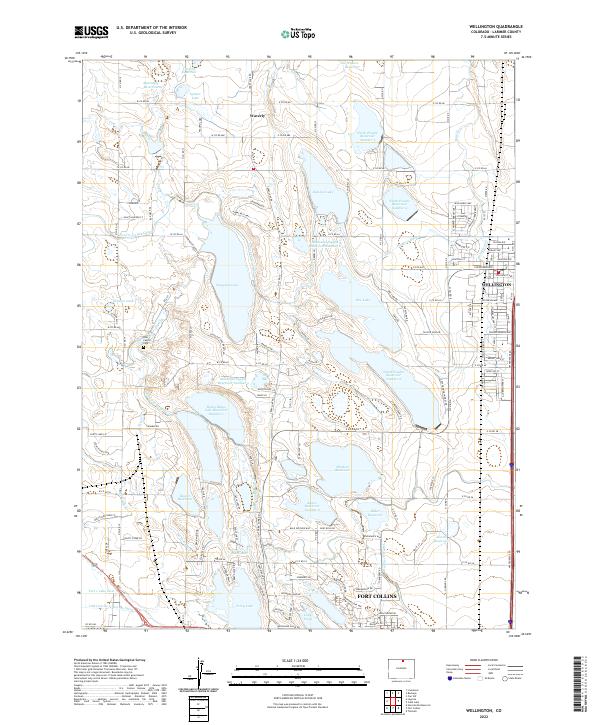 Wellington, CO — USGS 7.5-minute topo (2022)