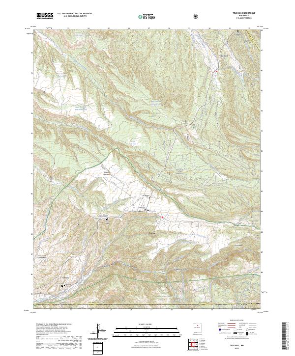 Truchas, NM — USGS 7.5-minute topo (2023)