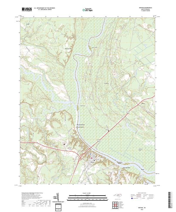 Winton, NC — USGS 7.5-minute topo (2022)