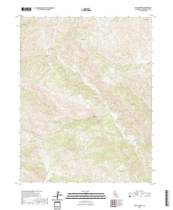 Wilcox Ridge, CA — USGS 7.5-minute topo (2021)