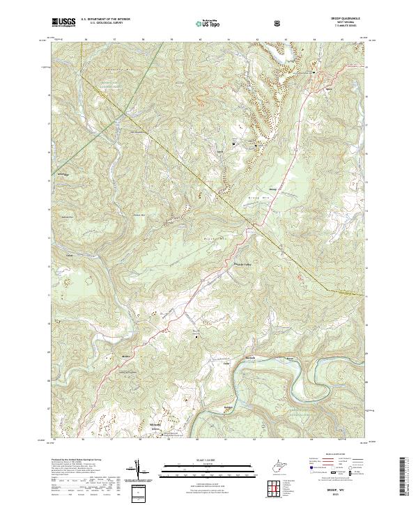 Droop, WV — USGS 7.5-minute topo (2023)