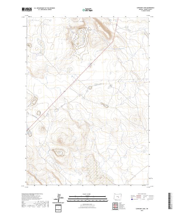 Capehart Lake, OR — USGS 7.5-minute topo (2023)