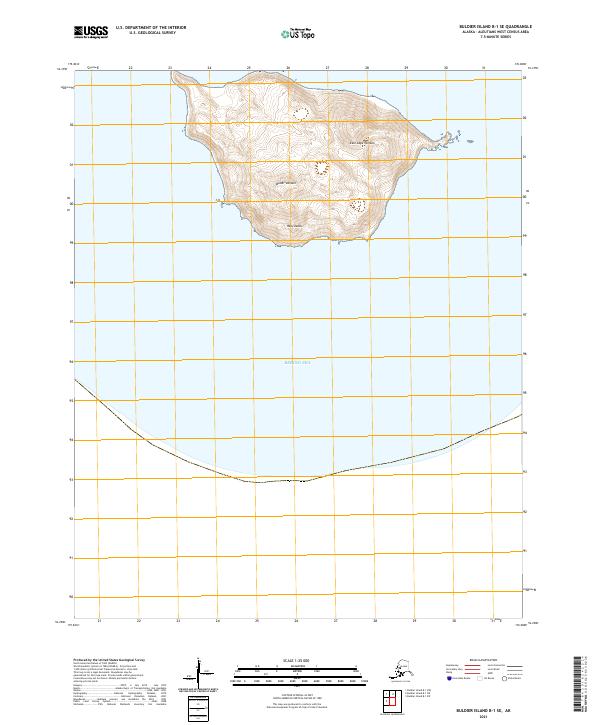 Buldier Island B-1 SE, AK — USGS 7.5-minute topo (2021)