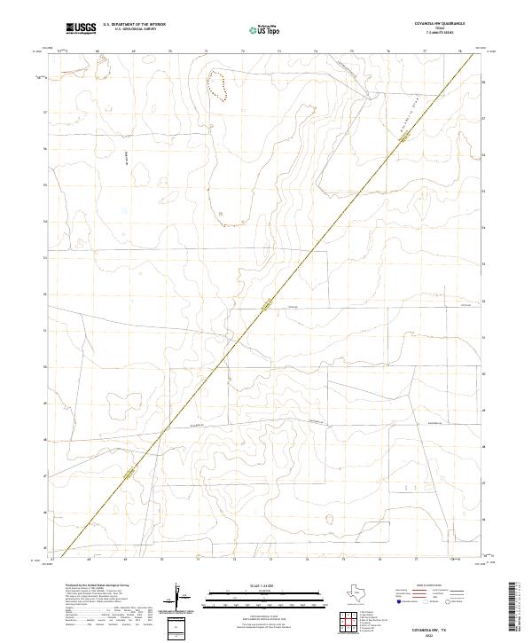 Coyanosa NW, TX — USGS 7.5-minute topo (2022)