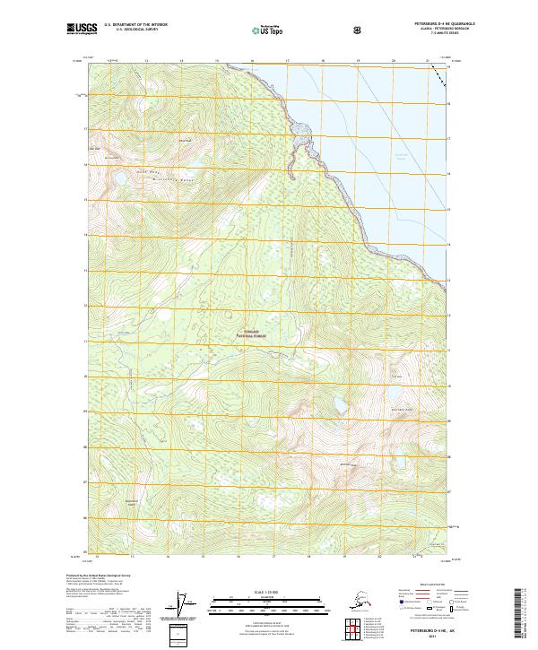 Petersburg D-4 NE, AK — USGS 7.5-minute topo (2021)