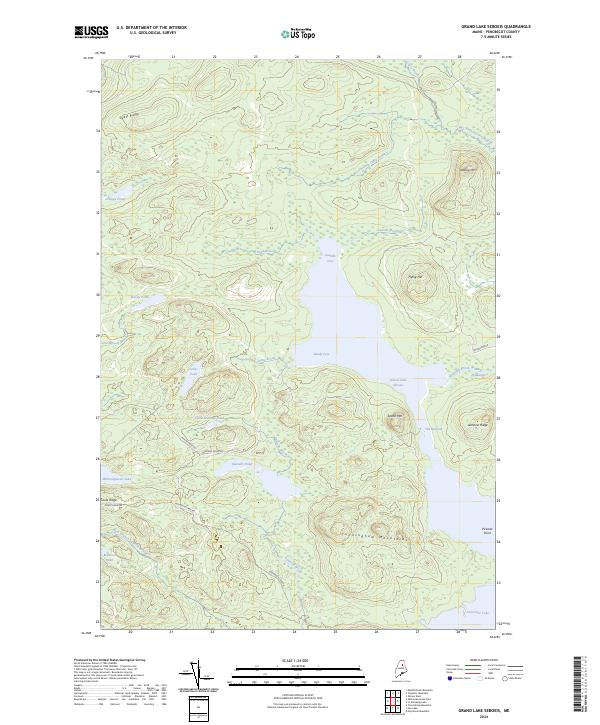 Grand Lake Seboeis, ME — USGS 7.5-minute topo (2024)