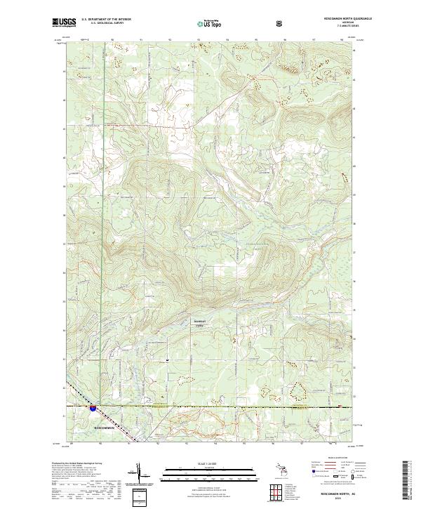 Roscommon North, MI — USGS 7.5-minute topo (2023)