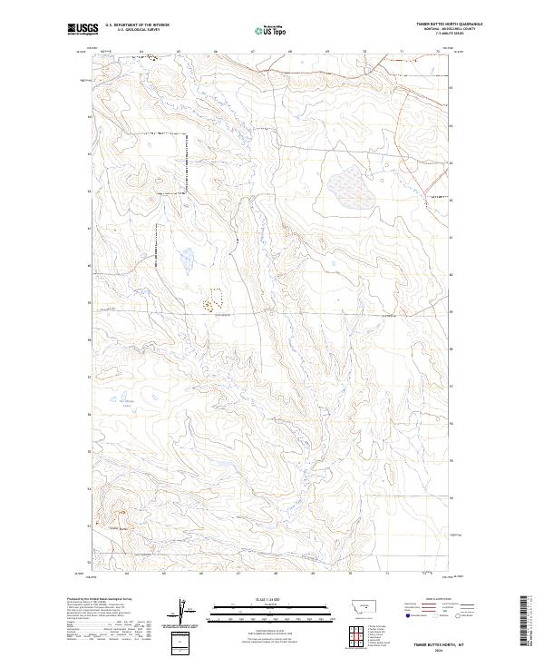 Timber Buttes North, MT — USGS 7.5-minute topo (2024)