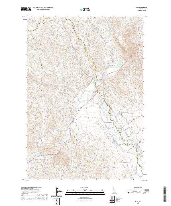 Ellis, ID — USGS 7.5-minute topo (2024)