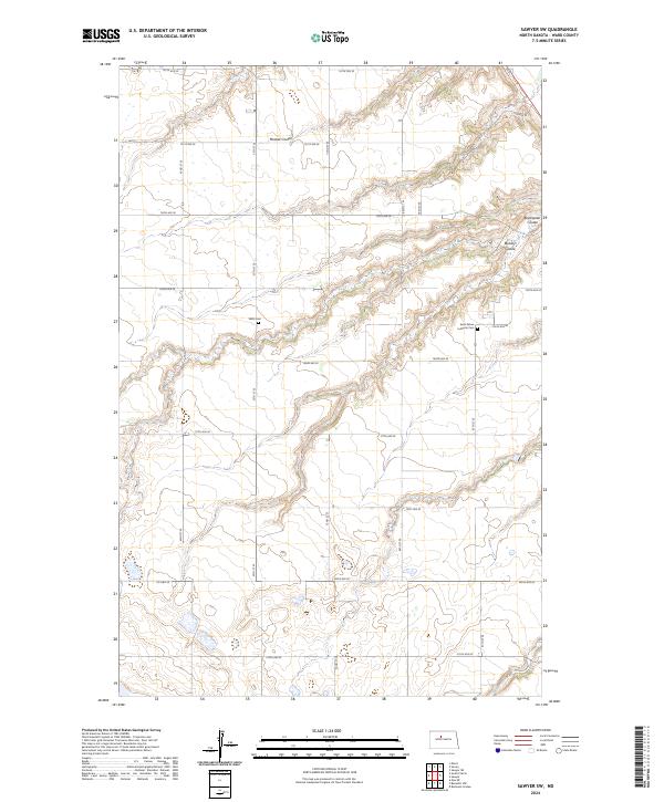 Sawyer SW, ND — USGS 7.5-minute topo (2024)
