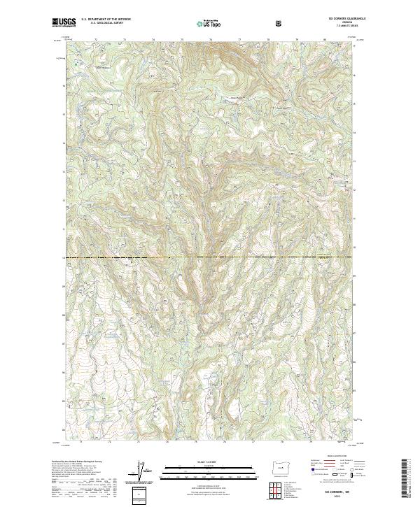 Six Corners, OR — USGS 7.5-minute topo (2023)
