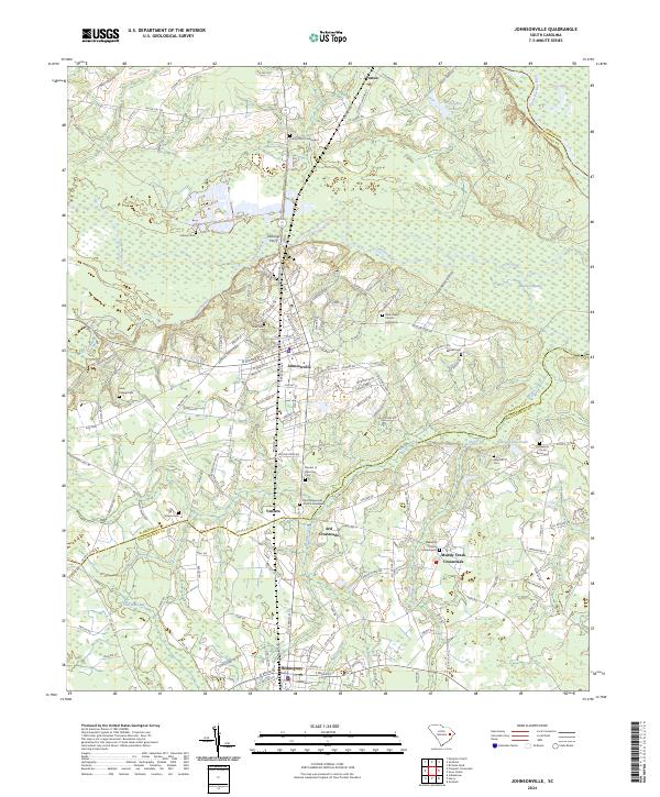 Johnsonville, SC — USGS 7.5-minute topo (2024)