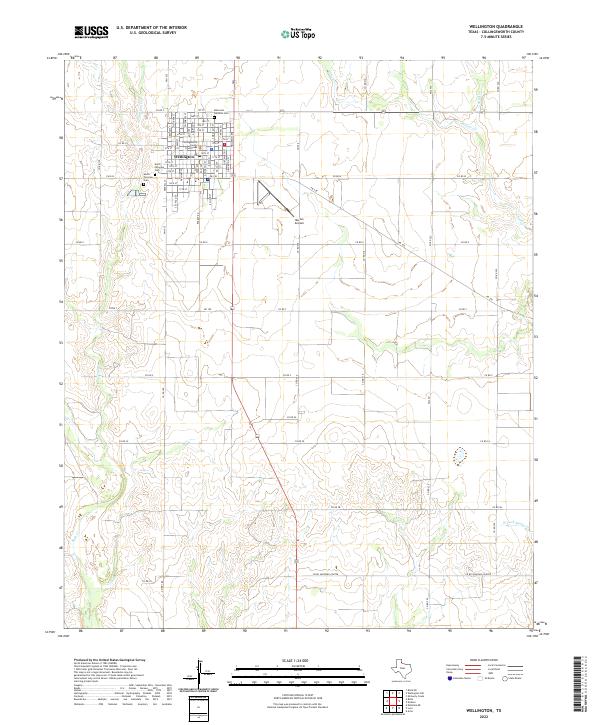 Wellington, TX — USGS 7.5-minute topo (2022)