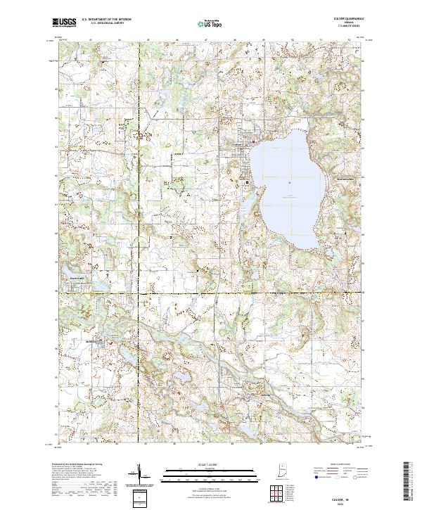 Culver, IN — USGS 7.5-minute topo (2022)