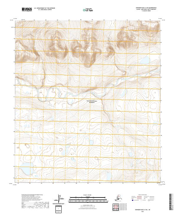 Howard Pass A-3 SE, AK — USGS 7.5-minute topo (2021)