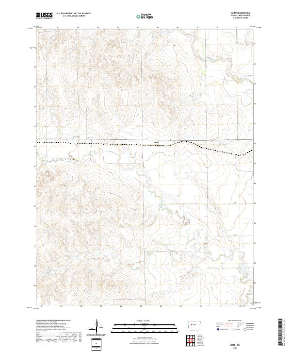 Laird, KS — USGS 7.5-minute topo (2022)