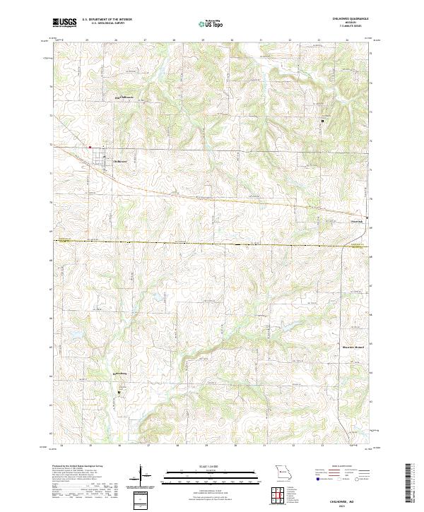 Chilhowee, MO — USGS 7.5-minute topo (2021)