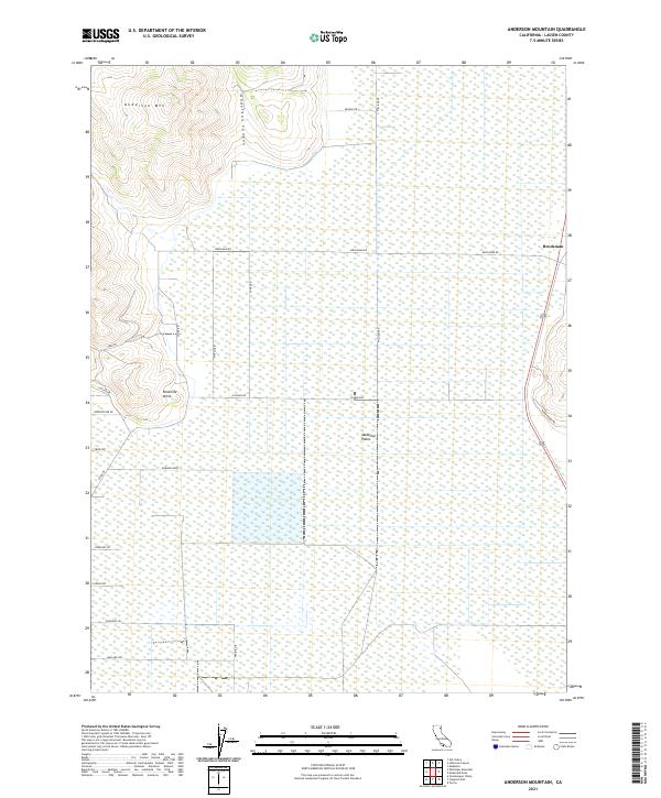 Anderson Mountain, CA — USGS 7.5-minute topo (2021)