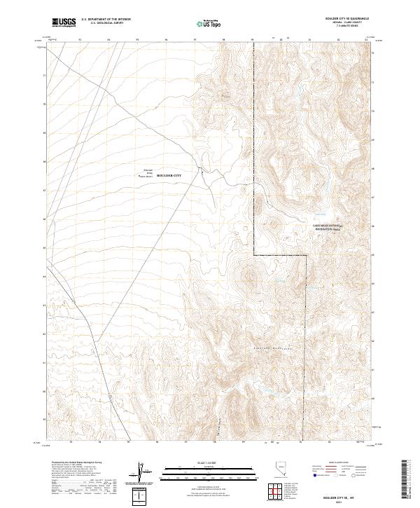 Boulder City SE, NV — USGS 7.5-minute topo (2021)