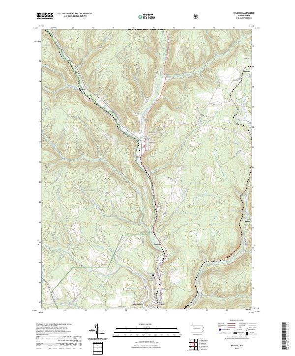 Wilcox, PA — USGS 7.5-minute topo (2023)