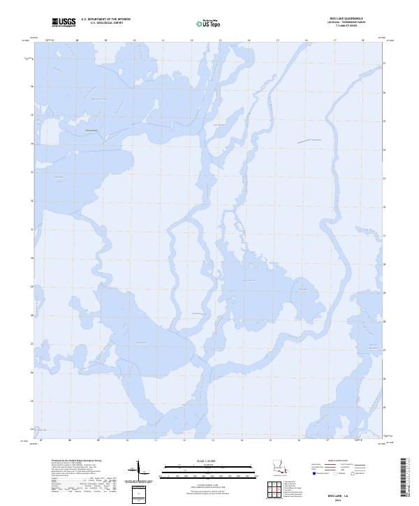 Dog Lake, LA — USGS 7.5-minute topo (2024)