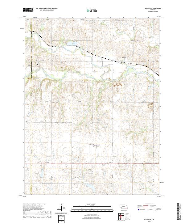 Gladstone, NE — USGS 7.5-minute topo (2021)