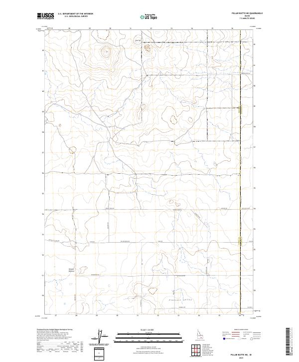 Pillar Butte NE, ID — USGS 7.5-minute topo (2023)