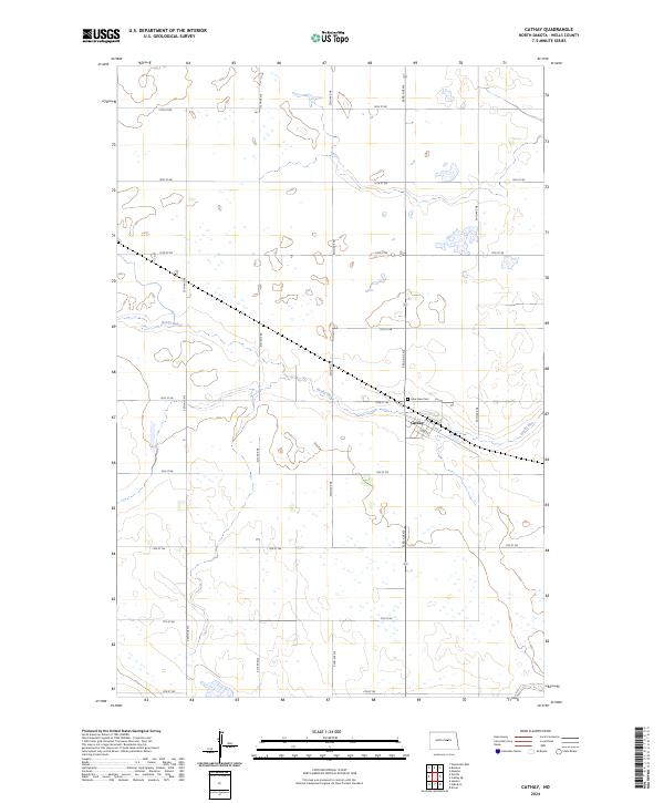 Cathay, ND — USGS 7.5-minute topo (2024)