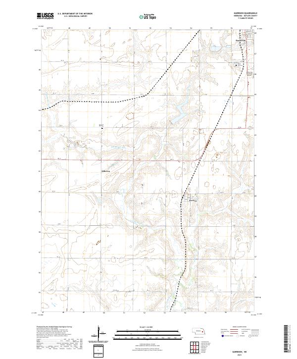 Garrison, NE — USGS 7.5-minute topo (2021)